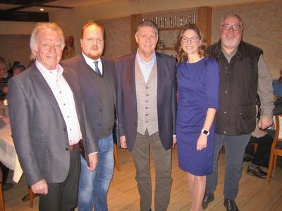 Dieter Moritz, Andreas Hundhausen, Willi Brase, Sabine Bätzing-Lichtenthäler, Stadtbürgermeister Walter Strunk (Daaden)