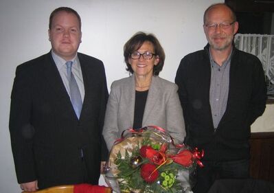 Andreas Hundhausen, Ministerin Margit Conrad und SPD-OV Vorsitzender Walter Heiden sprachen über die Energiewende.