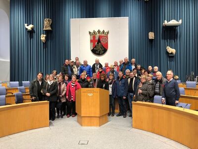 Der Besuch im Landtag war ein Highlight bei der Fahrt der Kreis-SPD nach Mainz.